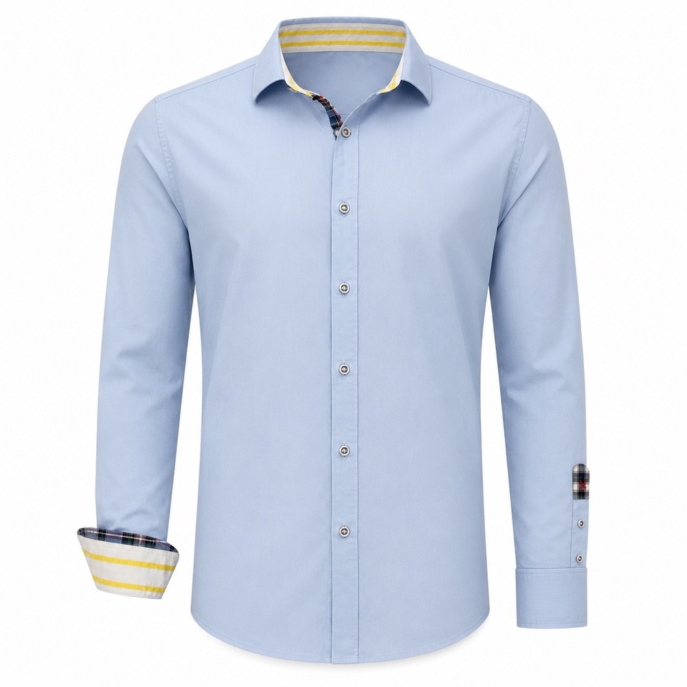 Robert Graham Men XL Blue Button Down Shirt Flip Cuff Tailored Fit Cotton Preppy
